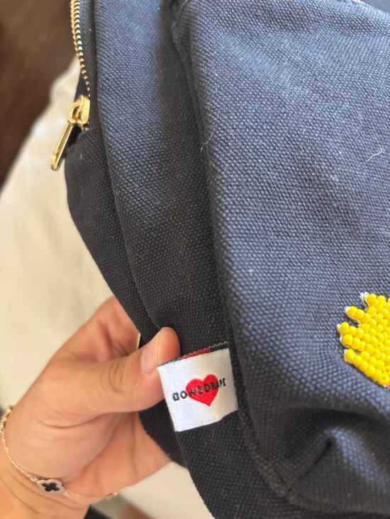 Backpack with sequins patches